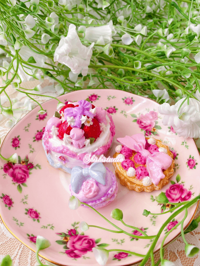 Tarte aux framboises magnet 