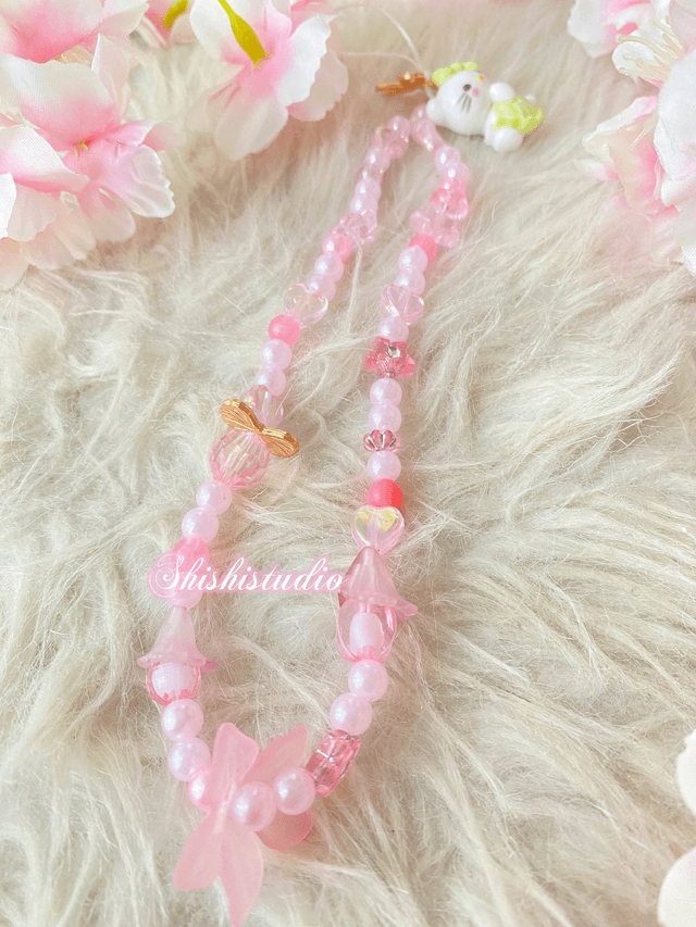 Hello Kitty green bracelet phone strap 