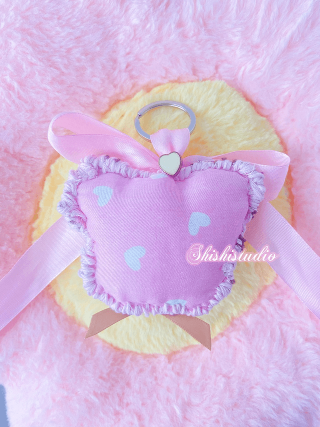 Browny coquette embroidery keychain 