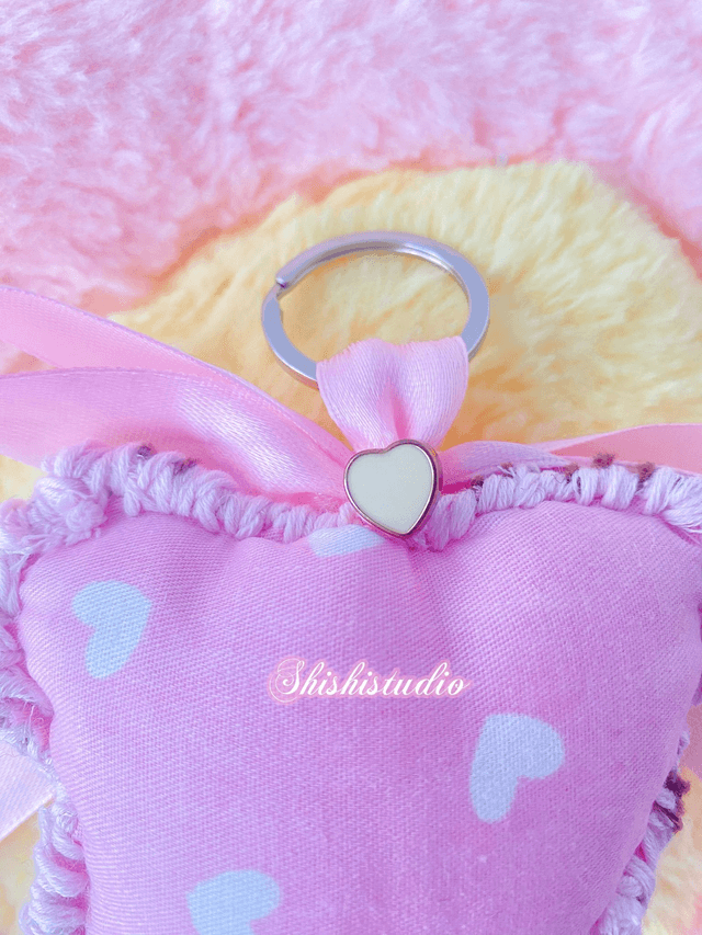 Browny coquette embroidery keychain 