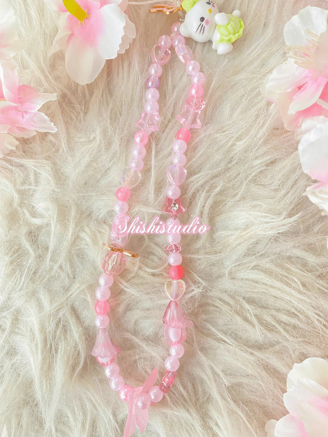Hello Kitty green bracelet phone strap 