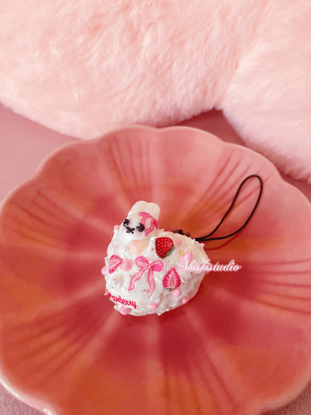 Miffy miniature strawberry shortcake strap